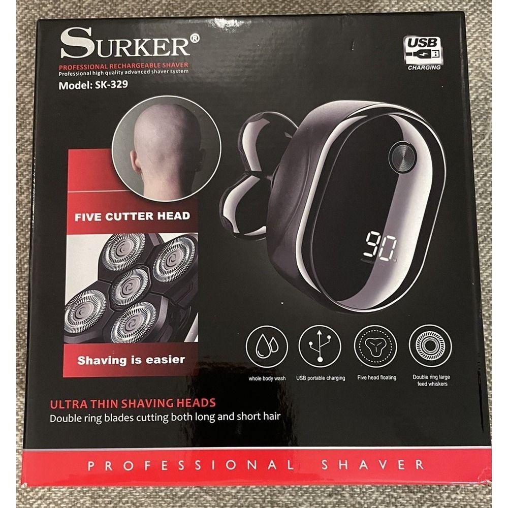 Head Shaver Trimmer Rechargeable New Quality Sealed Pkg Model SK-329